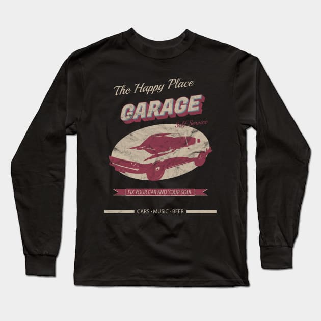 The Happy Place Garage Long Sleeve T-Shirt by Thespot